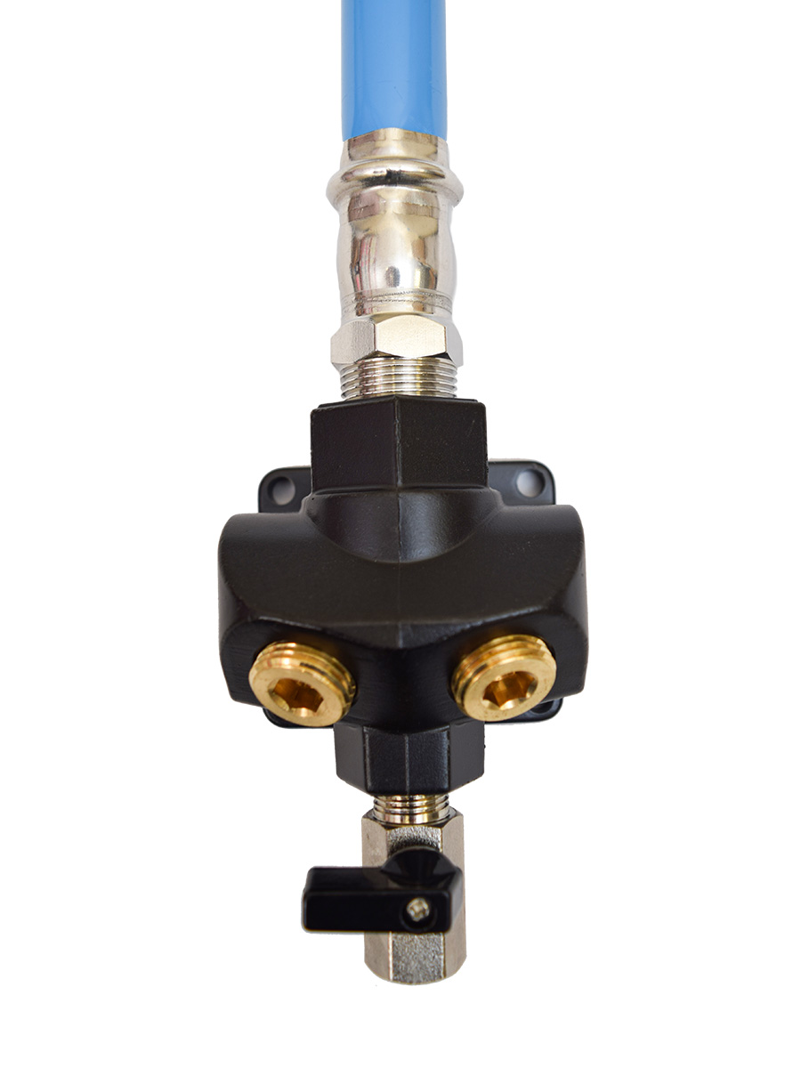 1" MULTI PORT WALL OUTLET, 1/2" NPT (4X) COMPRESSED PIPE