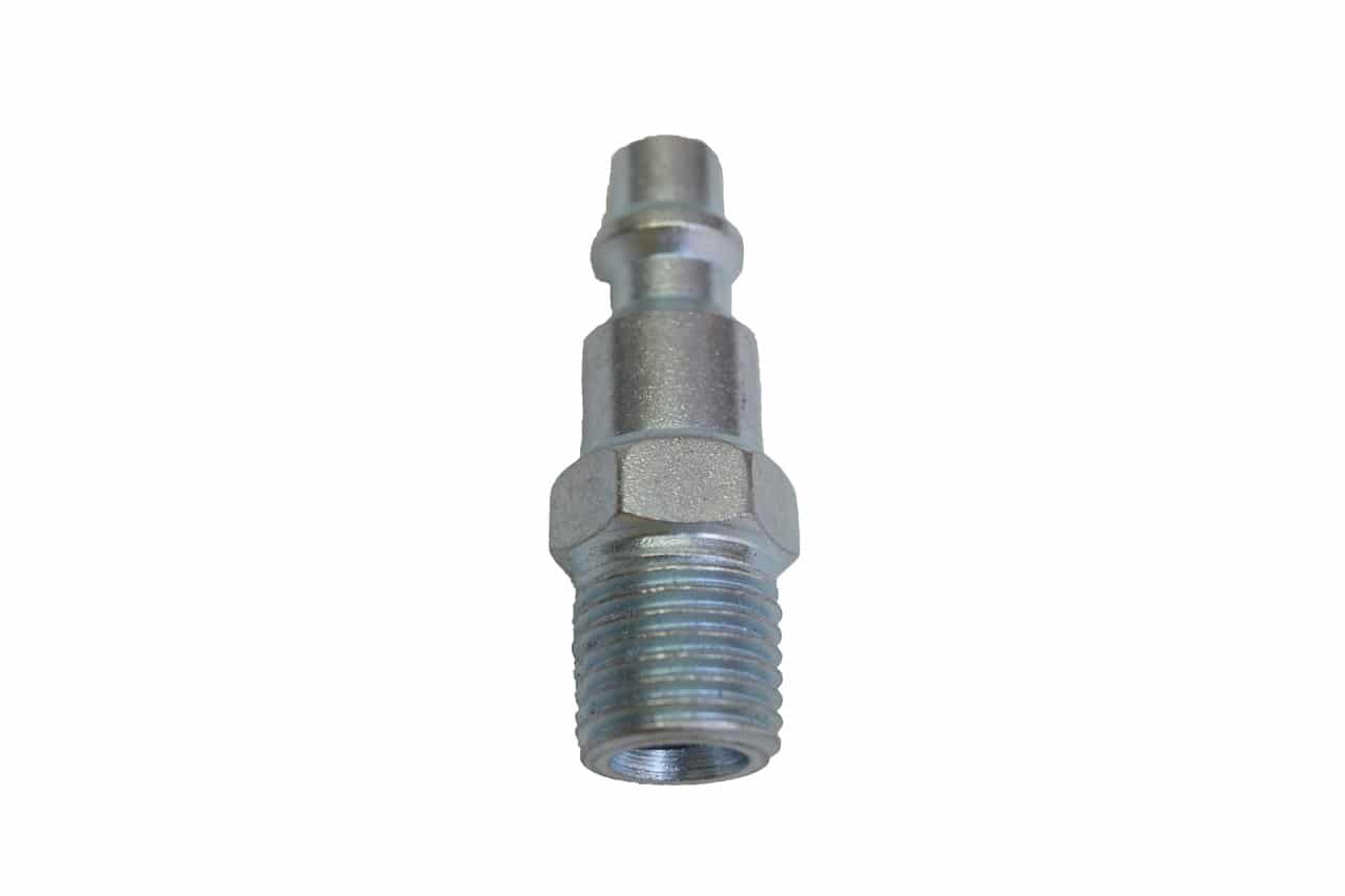 PLUG,  3/8" MALE NPT THREAD, SAFETY PUSH BUTTON, INDUSTRIAL STYLE, 70 CFM BODY