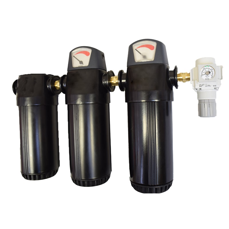 1/2" NPT 60 CFM FILTER ASSEMBLY MOISTURE SEPARATOR-OIL COALESCING-CARBON-REGULATOR